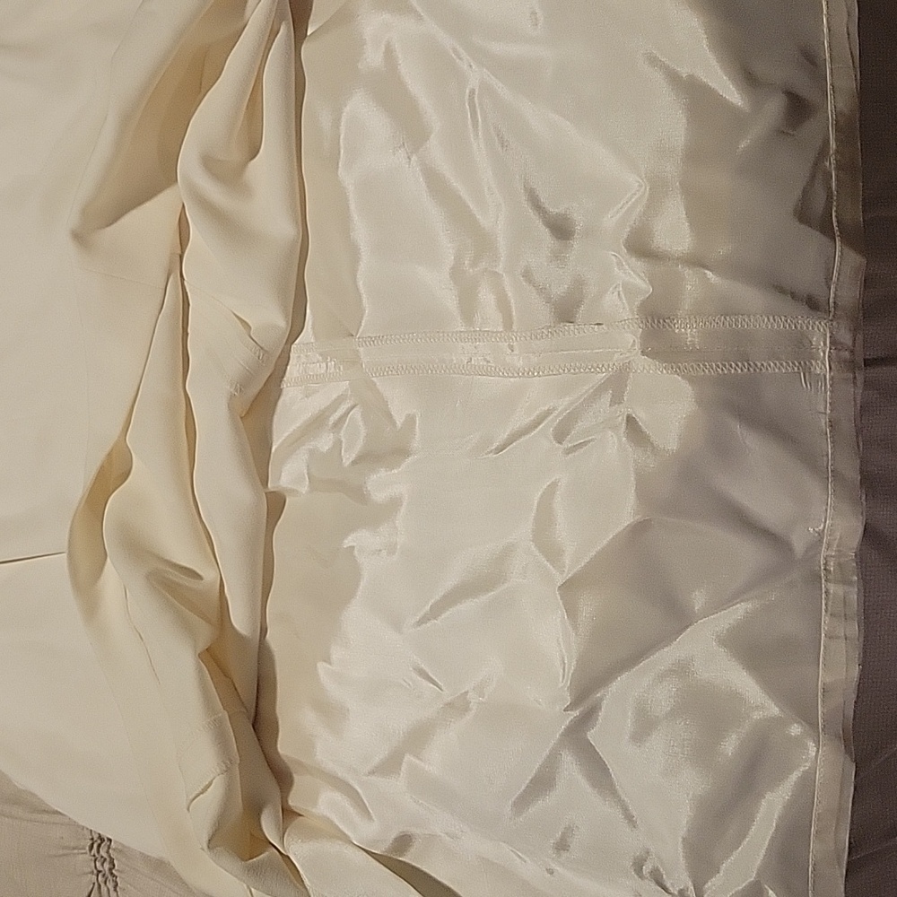 NWT Jacqueline Ferrar Winter White Womens Midi Skirt With Lining Size 12 Stretch - Picture 8 of 10